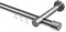 Interdeco Innenlauf Gardinenstange Chrom 20 mm Ø Prestige Santo, 140 cm