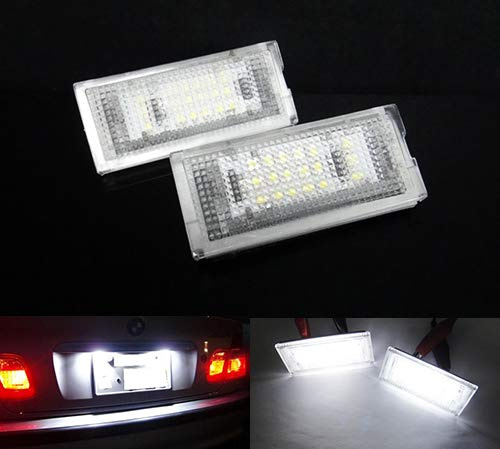 RZG 2x LED Licence Number Plate Light White Canbus For 1998-05 E46 3 Series Saloon Estate Hatchback