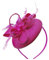 Caprilite Sinamay Haarreif mit Perlen, rund, für Damen, Hochzeit, Ascot Rennen, Fuchsia, Hot Pink, Einheitsgröße