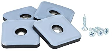 GLEITGUT 4 x Teflongleiter zum Schrauben eckig 30 x 30 mm PTFE Möbelgleiter 5 mm stark