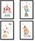 Papierdrachen 4 Premium Poster DIN A4 | Personalisierte Wandbilder für Kinderzimmer - Zirkus - hochwertige individualisierbare Kunstdrucke | Dekoration | Wandbild mit Namen