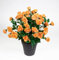 Seidenblumen Roß Rosenbusch 30cm orange im Topf ZF Kunstpflanzen Kunstblumen künstliche Blumen Rosenstrauch Rosen