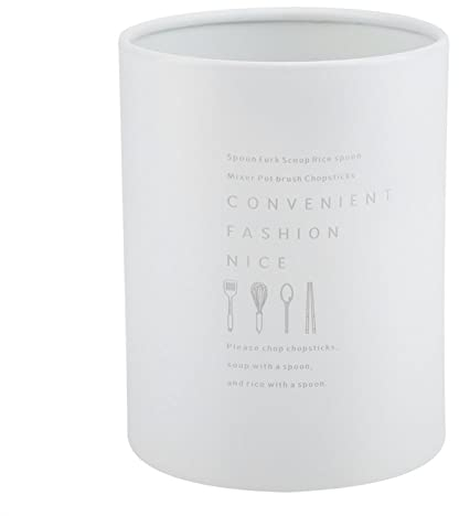 Porta Utensilios de Acero Inoxidable, Palillos, Tenedor, Cuchara, Estante de Almacenamiento, Utensilios para el hogar, Organizador, Utensilios de Cocina Modernos, Recipiente(Blanco)