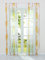 HeichkelL 2 Stück Voile Bedruckte Schiebegardine »Perlendruck« Halbtransparenter Flächenvorhang Hochwertiger Schiebevorhang mit Klettband und Beschwerungsstangen Orange BreitexHöhe 57x245 cm