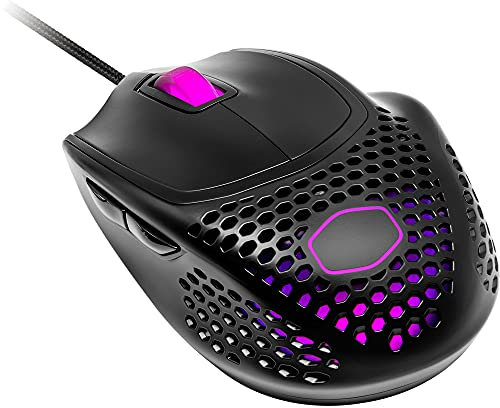 Cooler Master MM720 Black Matte Lightweight Gaming Mouse with Ultraweave Cable, 16000 DPI Optical Sensor, RGB and Unique Claw Grip Shape