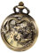 TREEWETO Taschenuhr mit Kette Herren Analog Mechanisch Handaufzug Doppelscharnier Antik Drache Römische Ziffern, Bronze