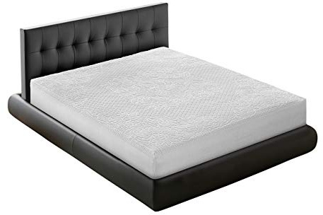 BIANCHERIAWEB Traversa Coprimaterasso Per Letto In Spugna 100% Cotone Jacquard Made In Italy Angoli Elasticizzati Matrimoniale Bianco 450gr/mq