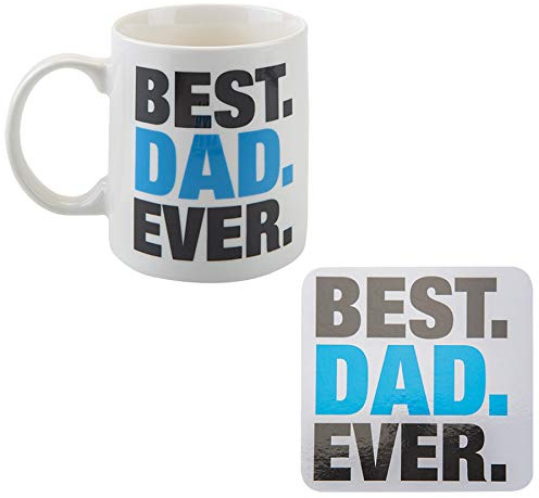 PMS Best Dad Ever Mug and Coaster Set - Father's Day Gift