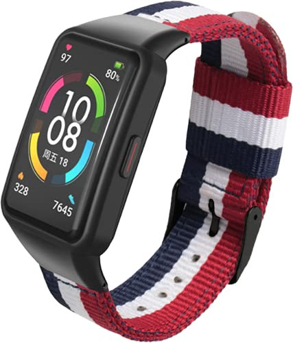 Shieranlee Correas compatibles con Huawei Band 6,Band 7 correa, Pulsera colorida de nylon suave de reemplazo deportivo para Huawei Band 6 et Honor Band 6,band 7