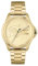 Lacoste Analog Quarzuhr für Herren Kollektion LE CROC mit Goldfarben Edelstahlarmband - 2011133
