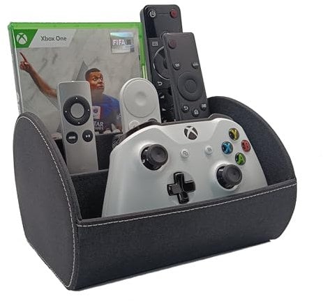 Games Console Controller Stand and Charging Station For up to 3 Controllers, Black Remote Control Holder & Organiser - Play & Park CEG-31 Black