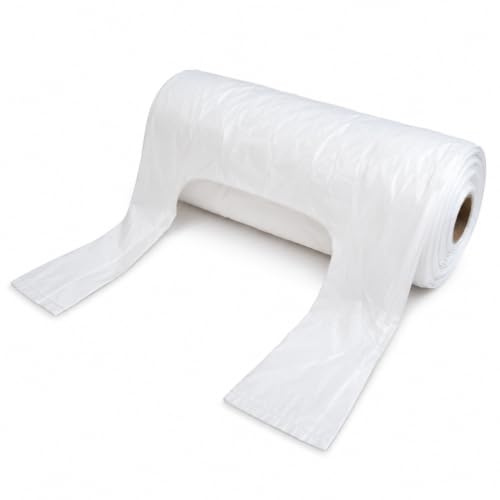 200 pz Rotolo di buste biodegradabili 22+6.5x50 cm con manici, buste shopper compostabili, sacchetti bio per rifiuti organici