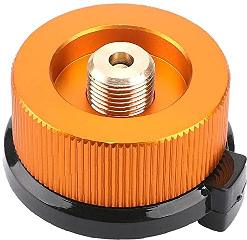 Adaptador de hornillo de camping adaptador de cabeza de conversión de gas convertidor de conexión de horno para cartucho de Butano tornillo cartucho de gas adaptador de pistón