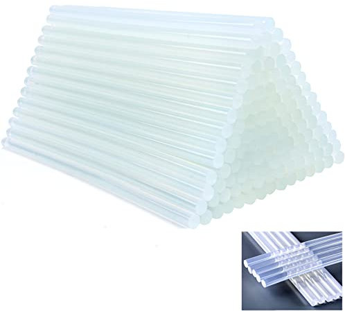 Hot Glue Sticks High Tack Hot Melt High Transparency All Purpose Hot Glue Refills 100 pcs - 7mm x 100mm for DIY, Craft & Repair, Wood, Metal, PVC & More