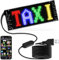 Qnoavve Leuchtschild für Auto, 17x7cm Led Anzeigetafel, Led Laufschrift Programmierbar, Led Schilder LKW, Scrollendes LED-Schild, flexibles LED-Panel Unterstützung Text, Muster und Animationen