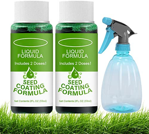 DINNIWIKL Green Grass Lawn Spray, Liquid Grass Seed Spray for Lawn, Liquid Seeding Grass Lawn Green Spray, Seed Spray Liquid Green Grass Paint for Lawn, 8FL OZ (2Bottles)