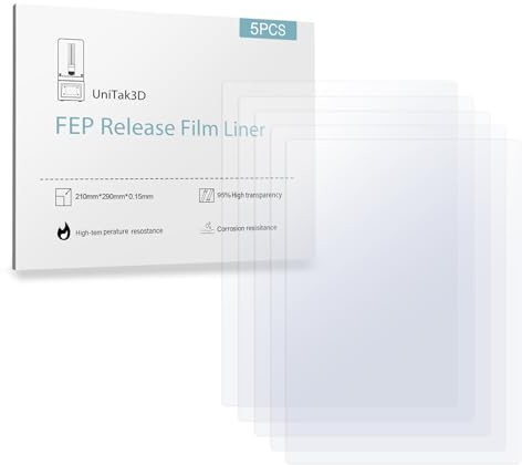 Photon Mono M5s FEP Release Film 210*290mm Compatible with Anycubic Mono M5s Pro/Mono M5s/Mono M5,Photon M3 Premium,for ELEGOO Saturn 3,Saturn 3 Ultra,Saturn 2,Saturn 8K,Halot Mage/Pro 3d-Drucker-5pcs