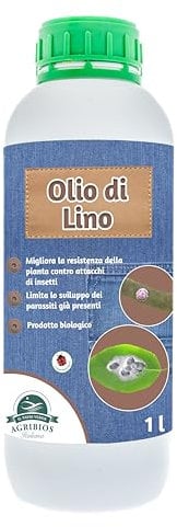 Olio di Lino - Il Paese Verde. 100% naturale migliora le difese delle piante nei confronti degli insetti e limita lo sviluppo di parassiti già presenti. Consentito in agricoltura biologica - 1L