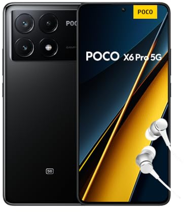 Poco X6 Pro - Smartphone de 12+512GB, Pantalla AMOLED de 6.67” 120Hz 1.5K, MediaTek Dimensity 8300-Ultra, Triple cámara de hasta 64MP, 5000mAh, Negro (Versión ES)