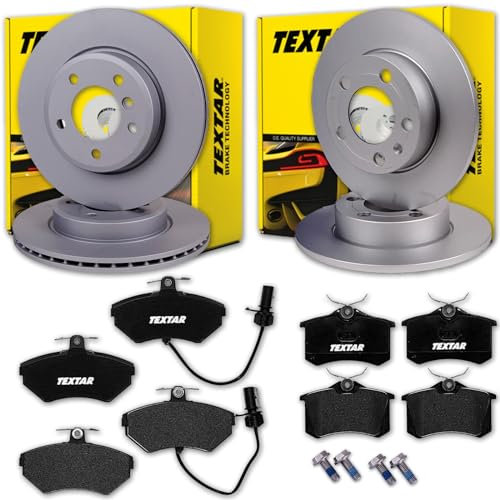 TEXTAR Bremsscheiben + Beläge vorne + hinten für A4 8E B6 B7 + EXEO