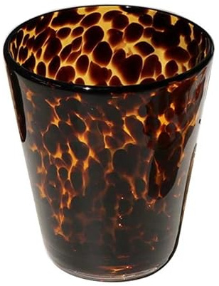 Leopard Print Vintage Drinking Glasses Y2k Cute Mugs Cheetah Print Aesthetic Cups Aesthetic Room Decor Aesthetic Stuff (Leopard print,300ml)