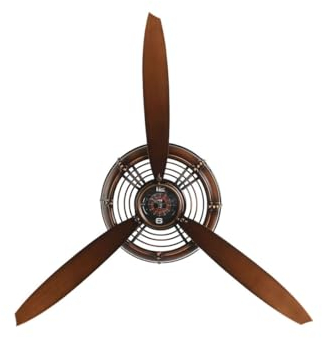 Home ESPRIT Wanduhr, Kupfer, PVC, Metall, Propeller, 75,5 x 8 x 75 cm