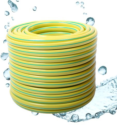 Gartenschlauch 3/4 Zoll 20m 30m 50m Wasserschlauch 4-teiliges Anschluss-Set Gelb Grün Schlauch (20m Gelb)