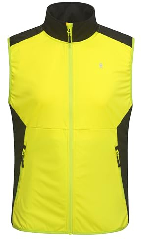 Little Donkey Andy Men's Water-resistant Outerwear Vests, Stretch Windproof Vest for Cycling, Running, Golf (Green L)