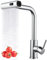 Peppermint Waterfall Taps with Pull Out Spray Chrome Kitchen Mixer Tap 1 Hole Stainless Steel 3 in 1 Sink Tap Single Lever Monobloc 360° Swivel