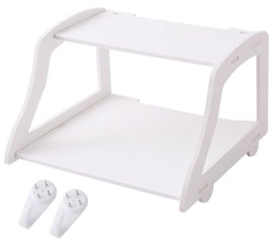 ANDRESLAD 1stück Wandmontiertes Router Aus Doppelschichtiger Aufbewahrungsständer Für Stb Und Wifi-router Platzsparend Und Elegant Für Wohnzimmer Schlafzimmer Und Küche