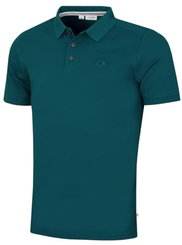 Calvin Klein Mens Campus Coastal Polo Shirt - Petrol - XXXXL