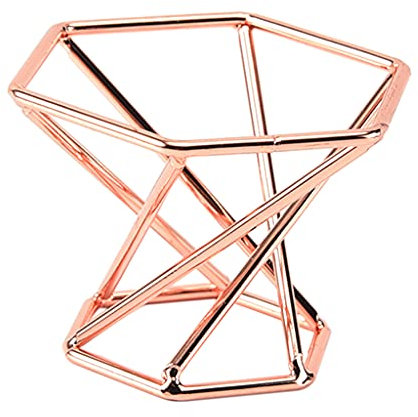 RALIYATX Display Rack, Metal Display Stand Lens Sphere Makeup Sponge Holder - Rose Gold