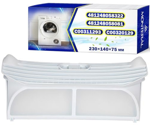 Filtro para Secadora de Ropa 320x140x75 mm con Código Original 481248058322 481248058081 C00311293 para Whirlpool - MONTERAL