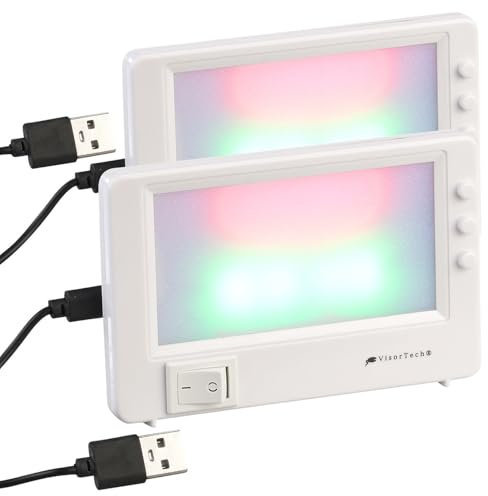 VisorTech LED-TV-Simulator: 2er-Set TV-Simulatoren zur Einbrecher-Abschreckung, USB-Betrieb (Fernsehsimulator mit Zeitschaltuhr, Fernsehsimulator Einbruch)