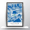 Fußball Poster Verein Stadion Karte | Geschenk für Fußballfans & Fußball-Liebhaber (DIN A3, Bochum)