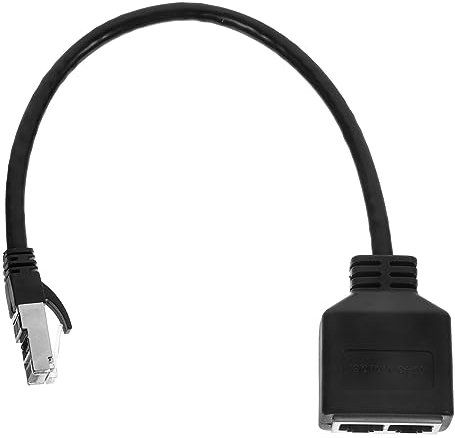 NUOBESTY Ethernet Splitter Dual Buchse Netzwerkadapter Für Einfache Installation Kompatibel Mit Kabeln Für Computer Spielekonsolen