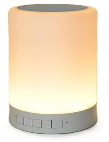 Lukkalia - Kids and Us. Lámpara LED Táctil con Altavoz Bluetooth, 3 Niveles de Brillo, Reproductor de Música 3W, Compatible con Tarjeta TF, Portátil y Recargable
