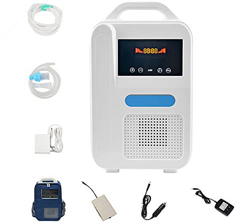 Generatore Concentratore di Ossigeno, Concentratore di Ossigeno Portatile Intelligente Macchina per Ossigeno 1 L/min, Concentrazione di Ossigeno 43-50% per Casa, Auto e Barca.,KJ8001 Bag