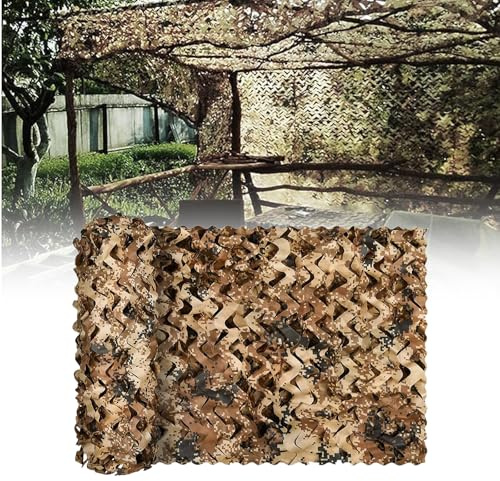 Tarnnetz Wüste 3X4m Camouflage Netz Tarnung Net Militär Sonnenschutznetze Camo Net für Jagdschießen Camping Partydekoration Autoabdeckung Outdoor Sichtschutz Gartenzaun