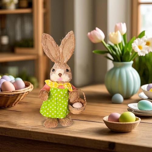 Arts And Crafts for Kids Ages 8-12 Girls Birthday Handmade DIY Woven Straw Bunny Craft Kit – Easter Decoration Couples Activity Home For Adults Arts And Crafts Kids Ages 2-4 Girls (B, 35cm)