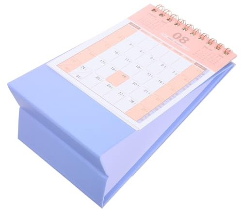 Gatuida Tischkalender Medium Stehkalender Kompakter Klappbarer Kalender für Büro Schule Home Office Platzsparend Notizfunktion Terminkalender Organizer