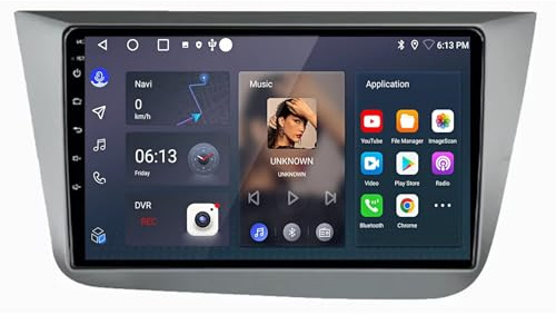 2 Din Android Radio Bluetooth per Seat Altea XL Toledo 2004-2015 9 Inch Android 15 Schermo per Auto Touch Screen Bluetooth Per, 4 Core 2G+32G