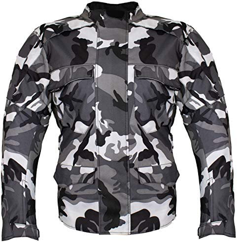 MDM Motorrad Textil Jacke Motorradjacke Racing Wasserdicht Schutzjacke Sommer Camo Camouflage (M)