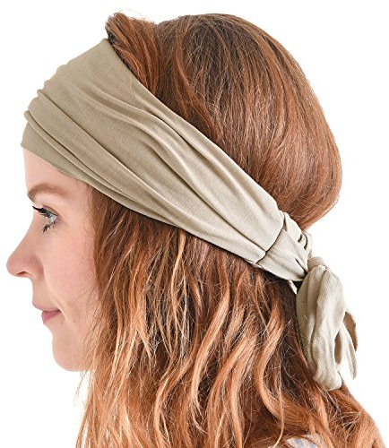 Stirnband Herren Bandana Kopftuch, Haarband Damen Wickeln Lange Dekorative Bänder, Schweißbänder Japanische Mode, Zubehör Für Pirat Ninja Beige