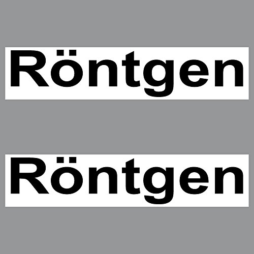 GreenIT 2 Sticker Röntgen PVC Aufkleber 20cm Hinweis Schild für Tür Tor in Geschäft Arzt Praxis Kanzlei