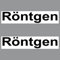 GreenIT 2 Sticker Röntgen PVC Aufkleber 20cm Hinweis Schild für Tür Tor in Geschäft Arzt Praxis Kanzlei