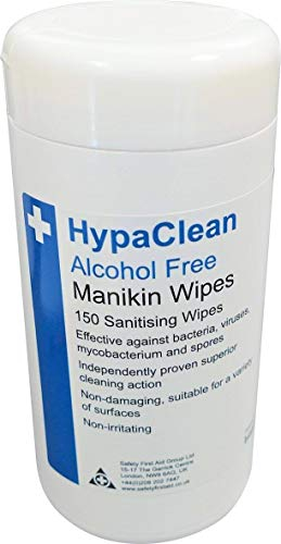 HypaClean Manikin Training Wipes - Alcohol Free (Tub of 150)