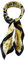 TigerTie Damen Nickituch Halstuch in gold beige braun grau gemustert - Größe 60 x 60 cm