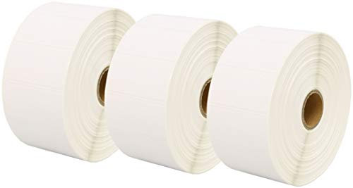 3 Rollen 52mm x 25mm Thermodirekt-Etiketten kompatibel für Zebra GK420d GK420t GC420d GX420d GX420t GC420t GX430t GT800 LP2844 TLP 2844 Citizen CL-S521 CL-S621 CL-S631 (2000 Etiketten pro Rolle)