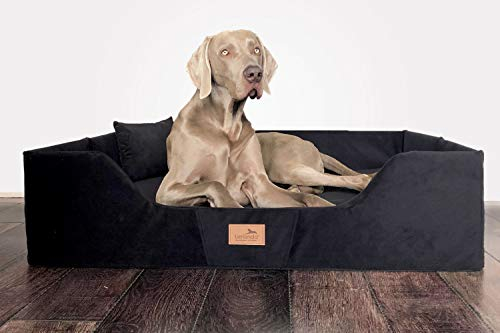 tierlando® Columbus Orthopädisches Reise Hundebett | Reisehundebett | Tragbar Faltbar Tasche | Mittlere Große Hunde XL XXL (COL3 (80 x 60 x 25 cm), 03 Schwarz)